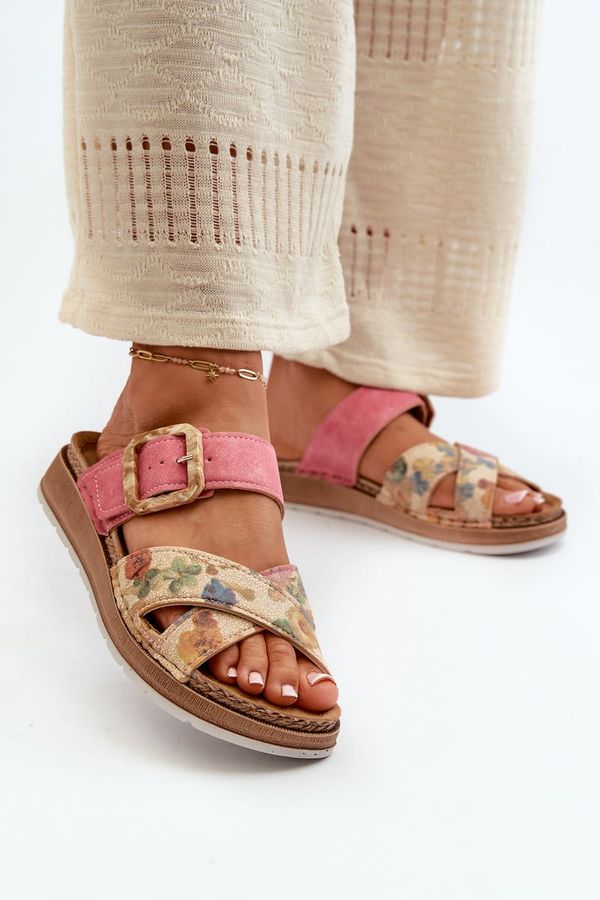 Inblu Удобни дамски джапанки с катарама на цветя Inblu