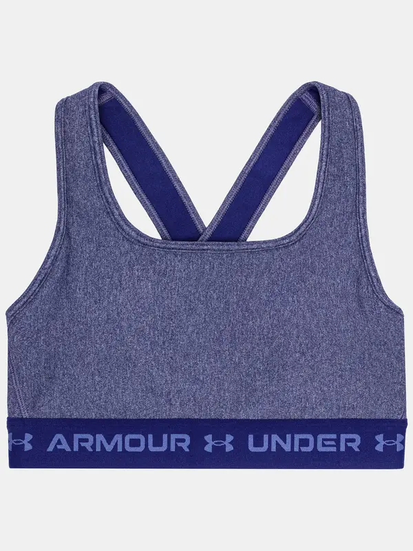 Under Armour Under Armour Compression Bra Crossback Mid Heather Bra-BLU - Women