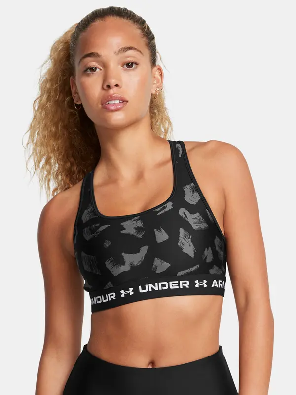 Under Armour Under Armour Crossback Mid Print-BLK Women's Bra - Ladies