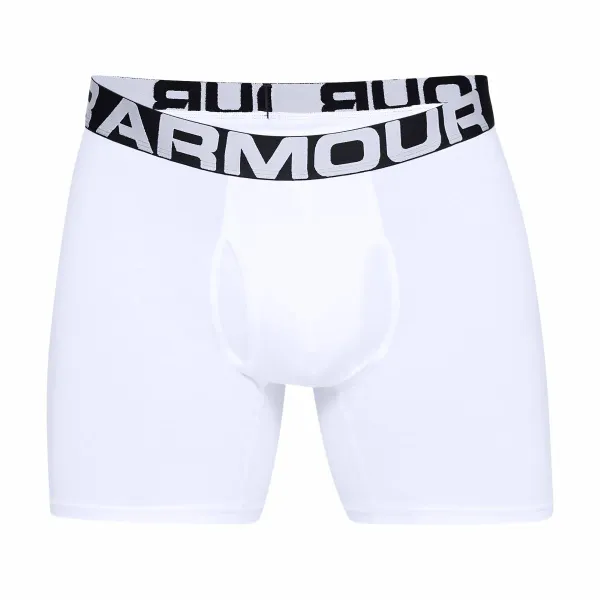 Under Armour Under Armour Men's Boxer Shorts Charged Cotton 6in 3 Pack-WHT S