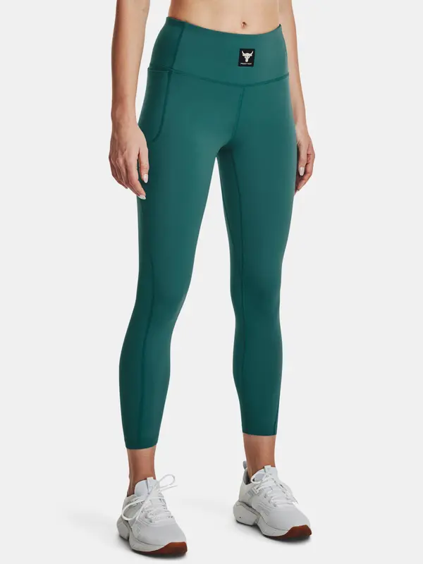Under Armour Under Armour Project Rock Meridian Ankl Lgn Green Women's Sports Leggings