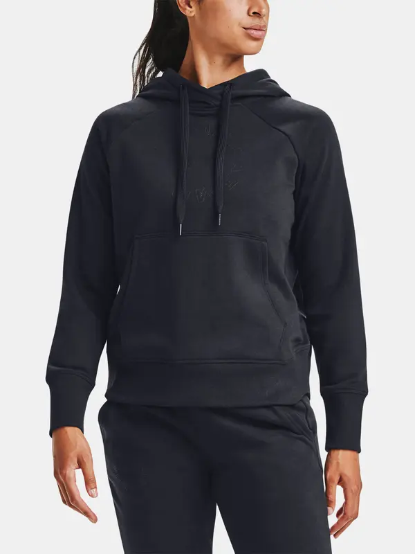Under Armour Under Armour Rival Fleece Metallic Hoodie-BLK Sweatshirt