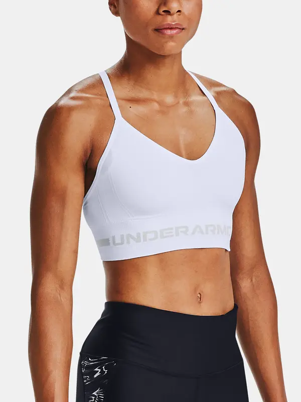 Under Armour Under Armour Sports Bra Seamless Low Long Bra-WHT - Women