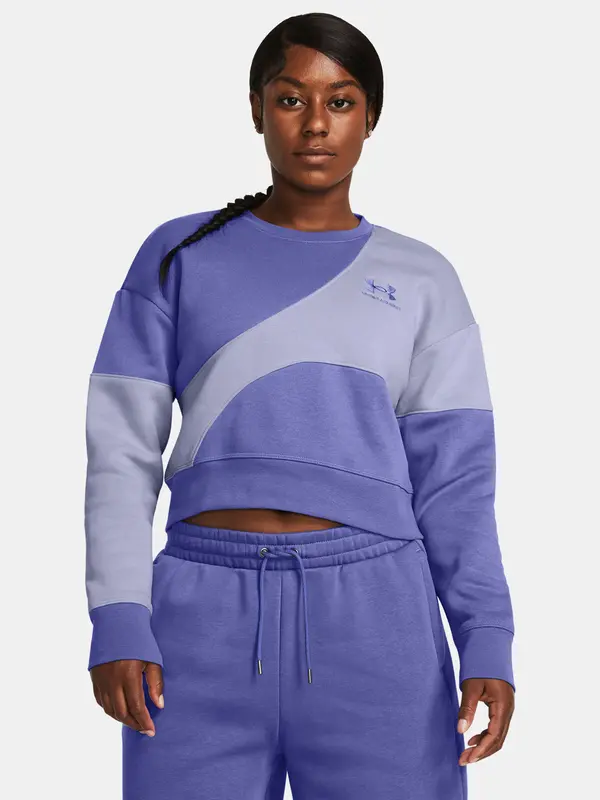 Under Armour Under Armour Sweatshirt Essential Fleece Crop Crew-PPL - Women