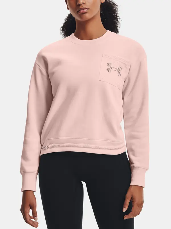 Under Armour Under Armour Sweatshirt Rival Fleece Mesh Crew-PNK - Women's