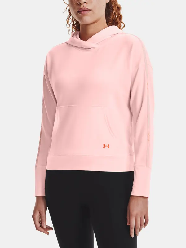 Under Armour Under Armour Sweatshirt Rival Terry Taped Hoodie-PNK - Ladies