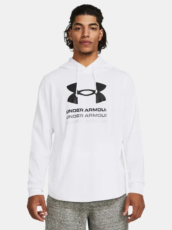 Under Armour Under Armour Sweatshirt UA Rival Terry Graphic Hood-WHT - Men