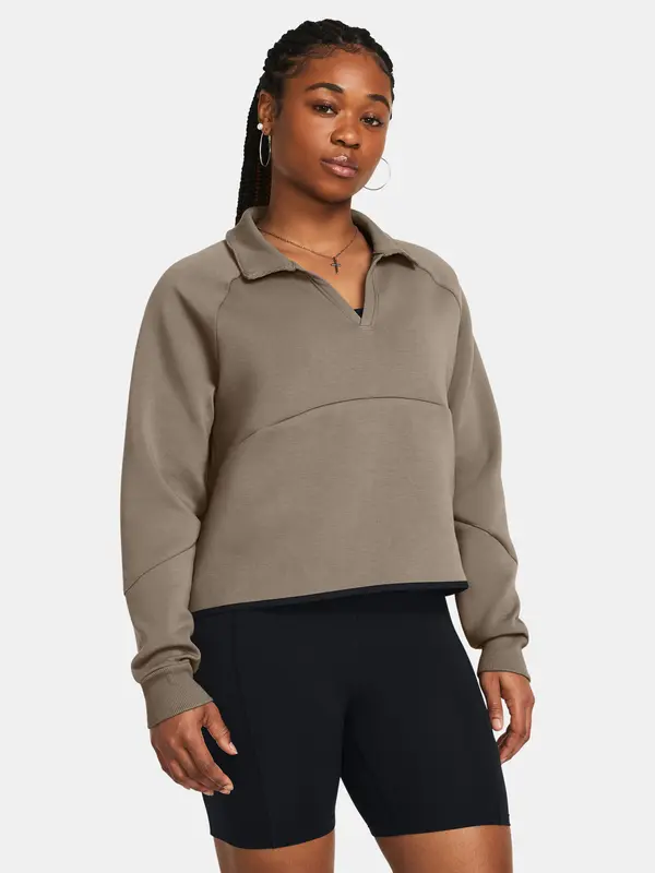 Under Armour Under Armour Sweatshirt Unstoppable Flc Rugby Crop-BRN - Women