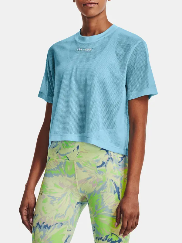Under Armour Under Armour T-Shirt Mesh Graphic Tee-BLU - Women