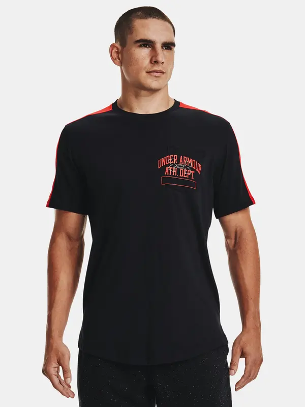 Under Armour Under Armour T-Shirt UA Athletic Dept Pocket Tee-BLK - Mens