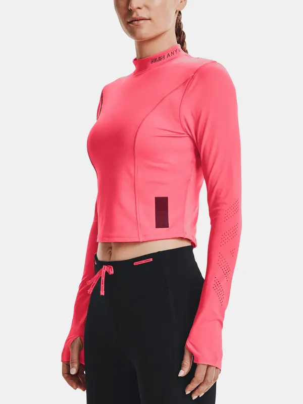Under Armour Under Armour T-Shirt UA Run Anywhere Laser LS-PNK - Women