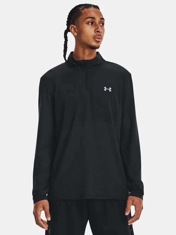 Under Armour Under Armour T-Shirt UA SEAMLESS STRIDE 1/4 ZIP-BLK - Men's