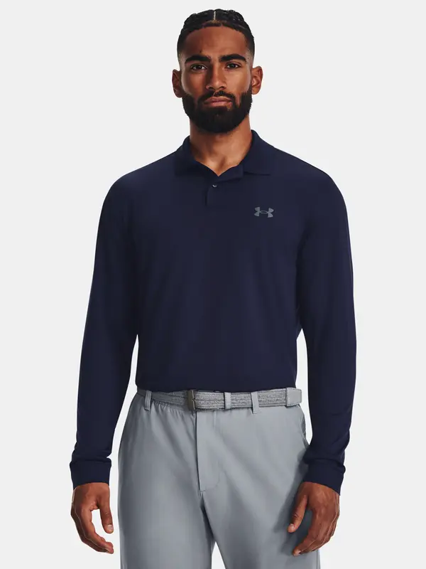 Under Armour Under Armour UA Performance 3.0 LS Polo-BLU T-Shirt - Mens