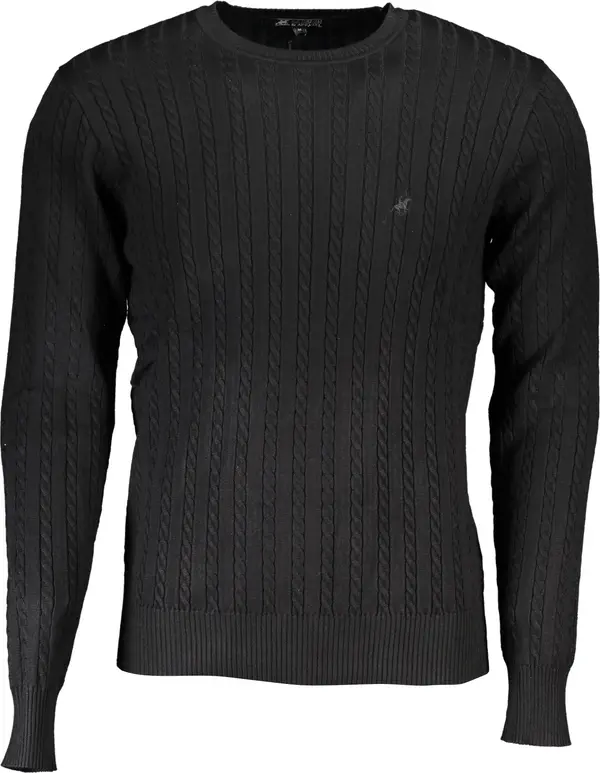 U.S. GRAND US GRAND POLO MEN'S BLACK SWEATER