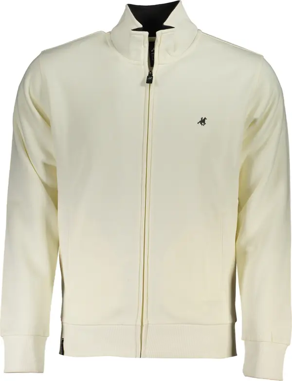 U.S. GRAND US GRAND POLO MEN'S WHITE ZIP SWEATSHIRT