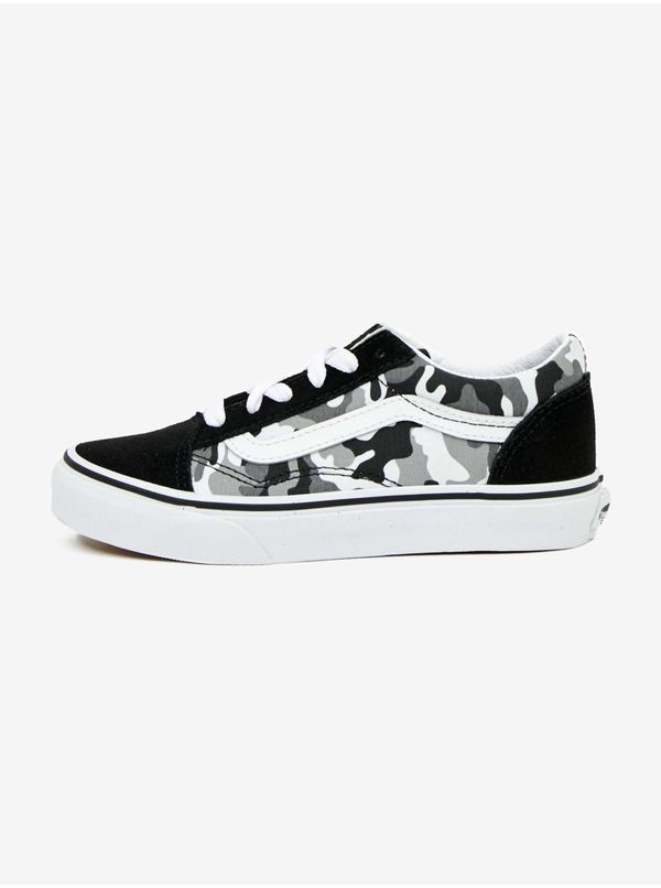 Vans Vans Grey-black boys' patterned sneakers with suede finish details V - unisex