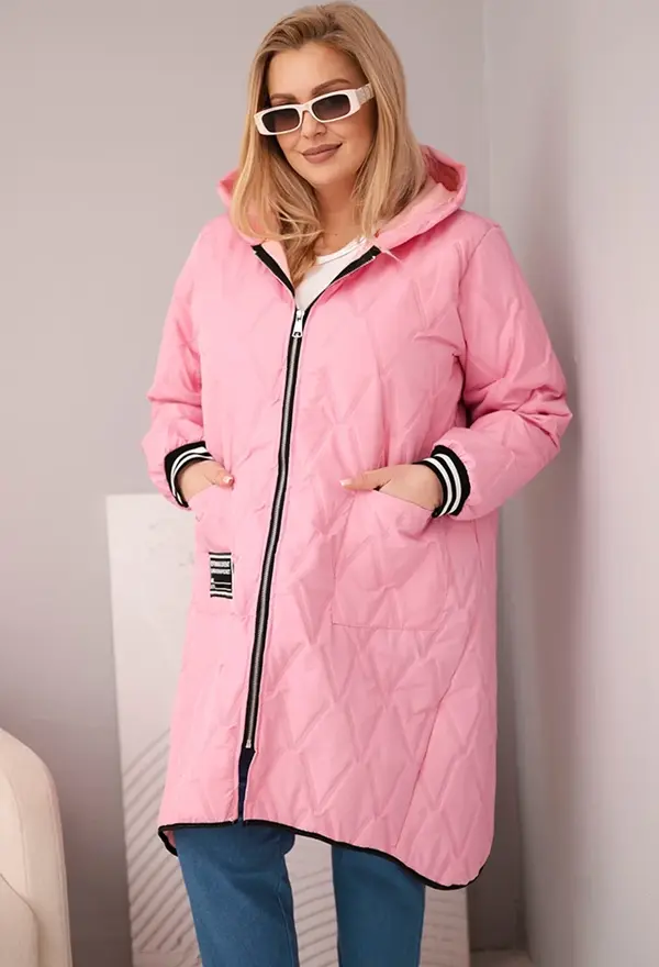 Kesi Włoski Ватирано яке с качулка Kesi Włoski, светло розово