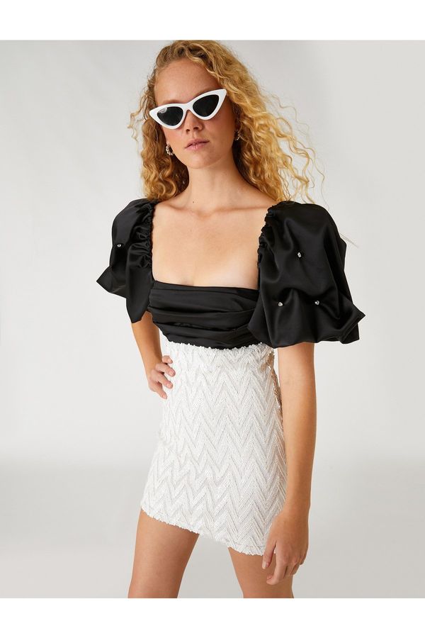 Koton Вечерна рокля Koton & Prom - черна - A-line