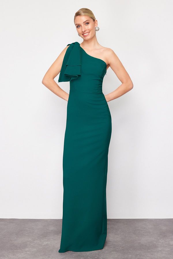 Trendyol Вечерна рокля Trendyol Emerald Green Evening Wear