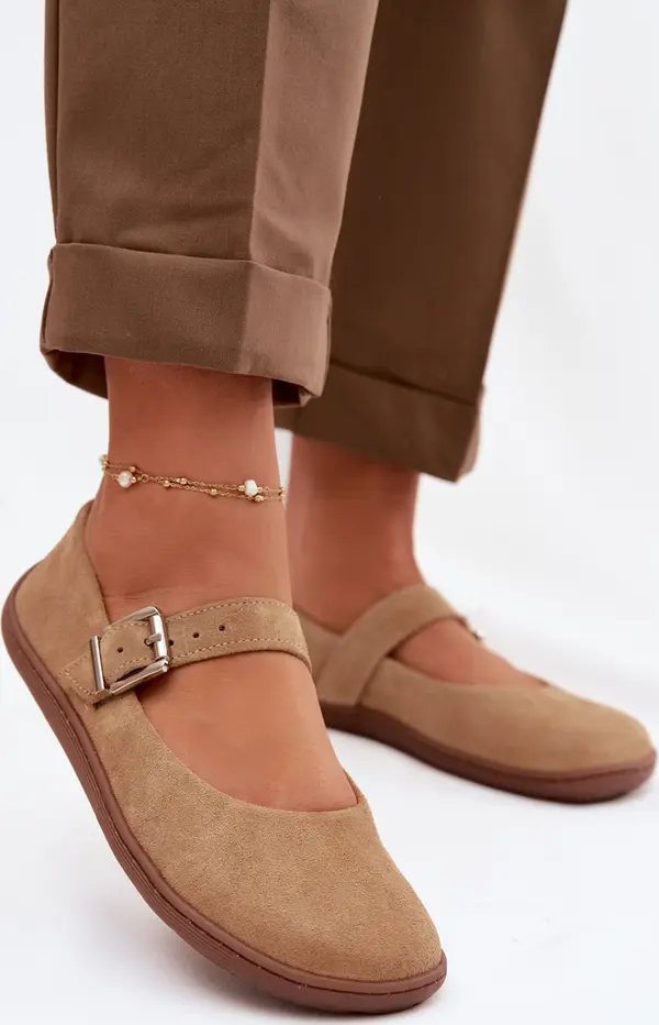 Zazoo Велурени балеринки боси крака Zazoo