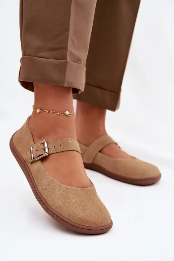 Zazoo Велурени балеринки боси крака Zazoo