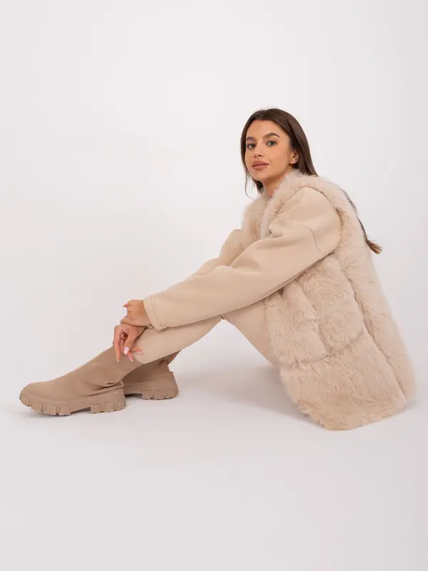 Wool Fashion Italia Vest-AT-KZ-2368.00P-beige