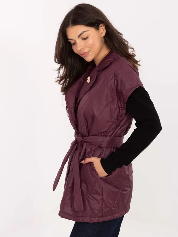 RUE PARIS Vest-IT-KZ-FL9603.87-burgundy