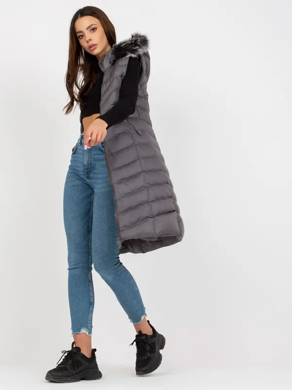 RUE PARIS Vest-RV-KZ-008.00P-dark gray