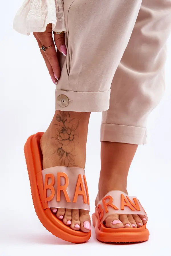 VINCEZA VINCEZA Дамски чехли на платформа Orange Brave