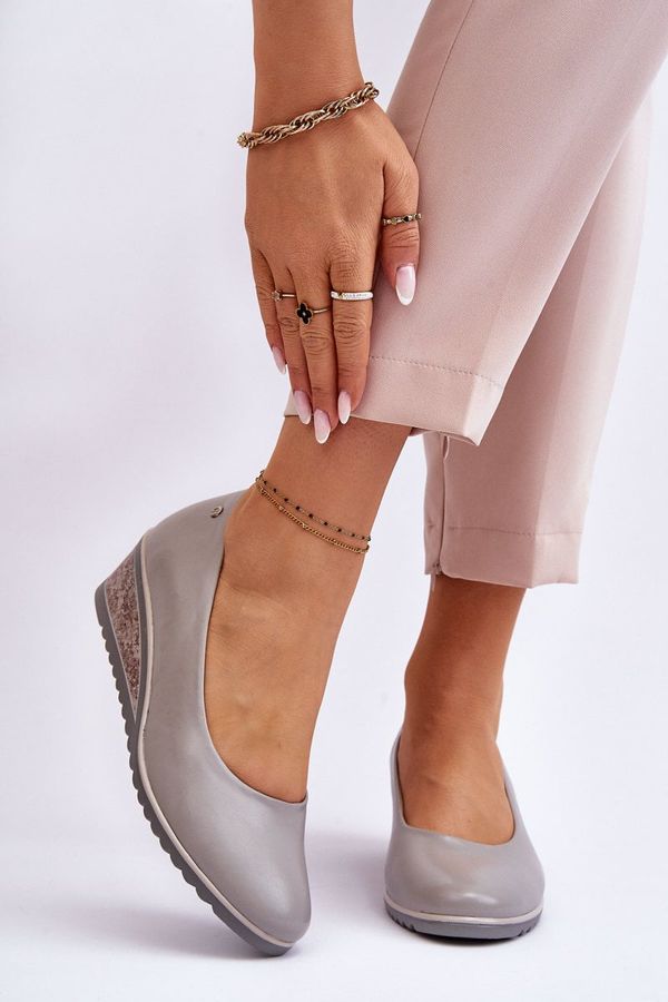 VINCEZA VINCEZA Класически помпи на клин Grey Graysen