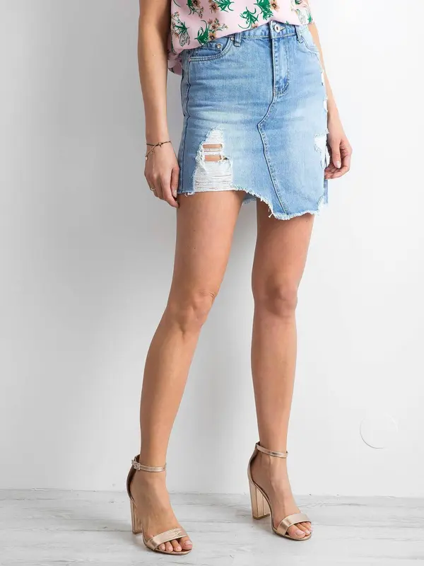 M.Sara Vintage blue denim skirt