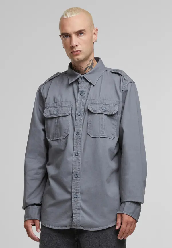 Brandit Vintage Charcoal Grey Shirt