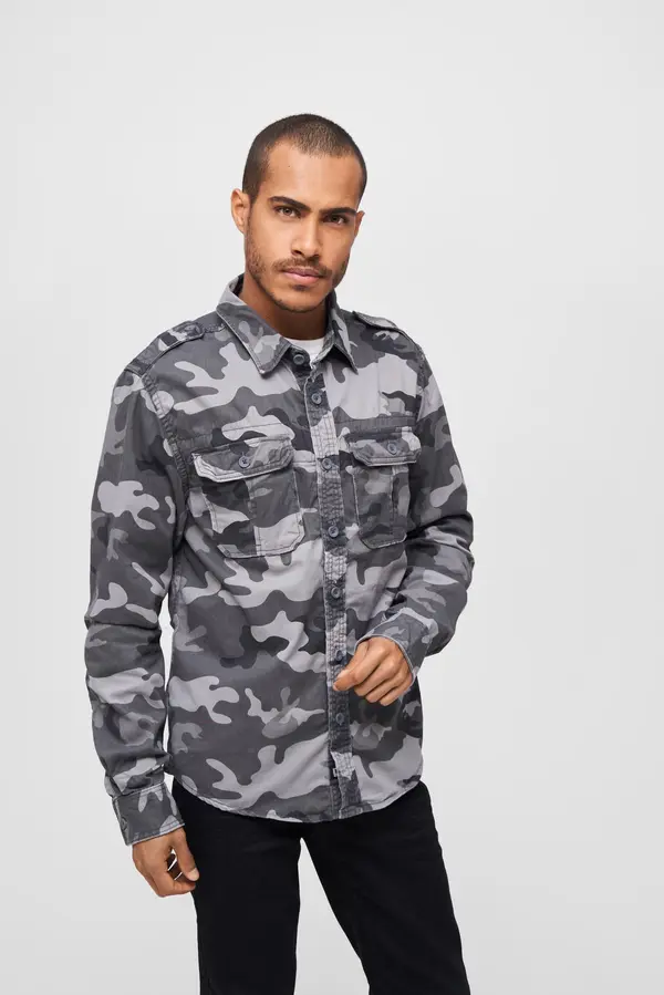 Brandit Vintage Grey Camo Shirts
