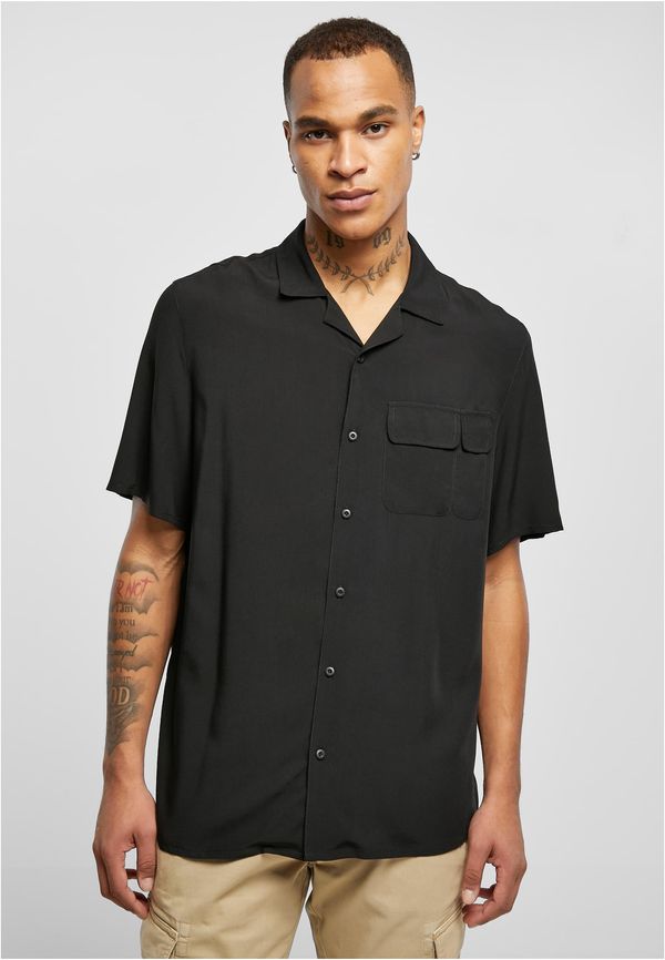 UC Men Viscose Camp shirt in black