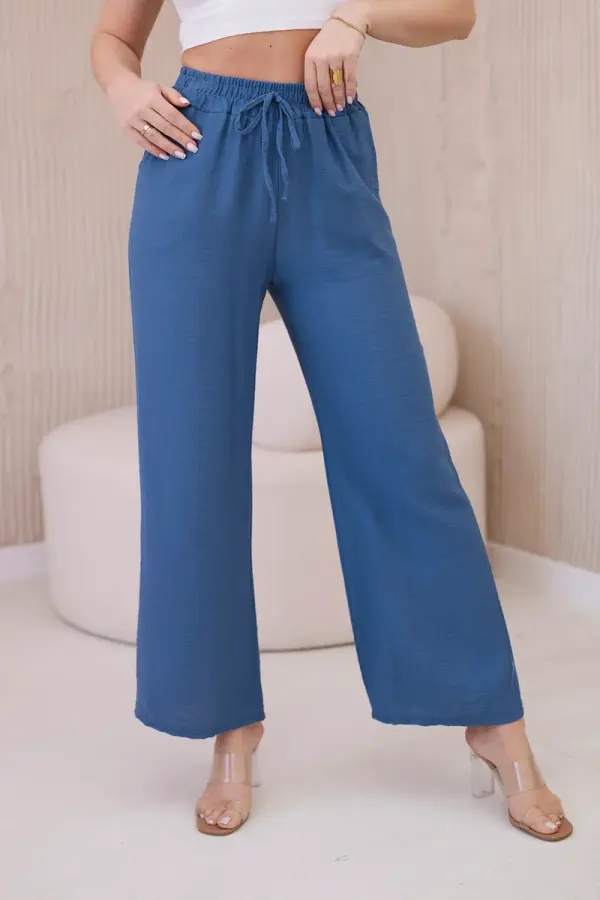 Kesi Włoski Viscose wide denim trousers