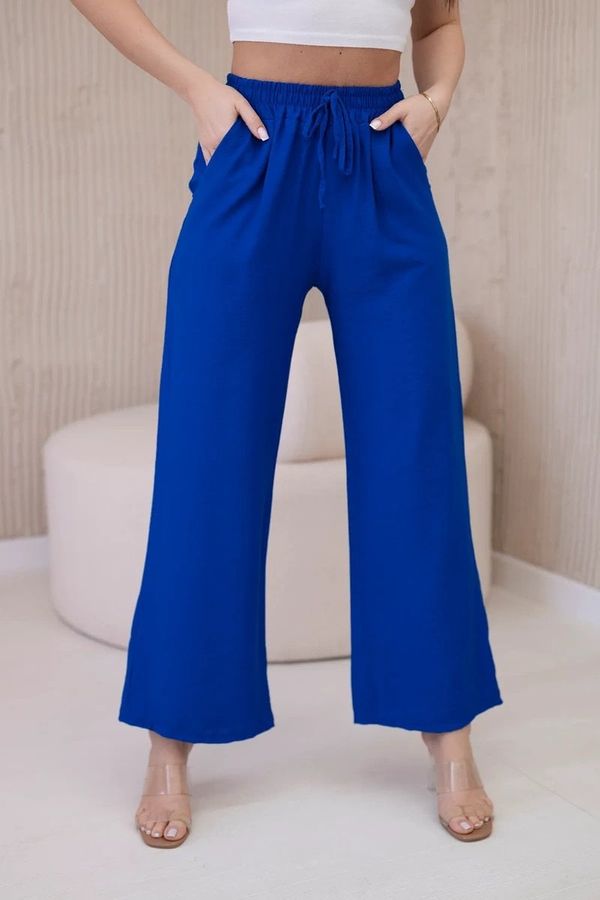 Kesi Włoski Viscose wide trousers cornflower