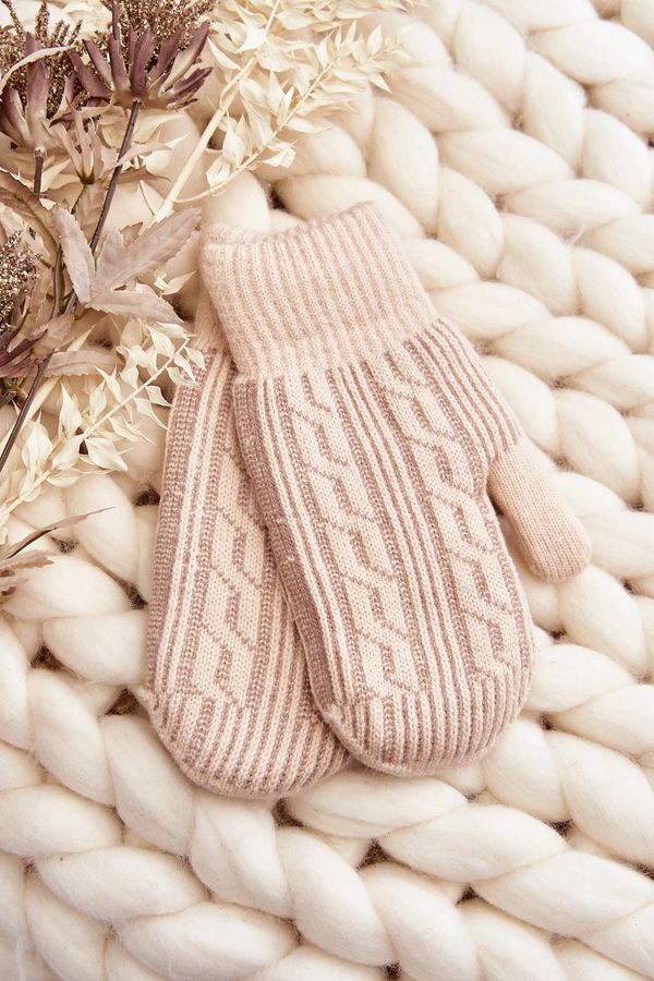 Kesi Warm women's one-finger gloves, beige