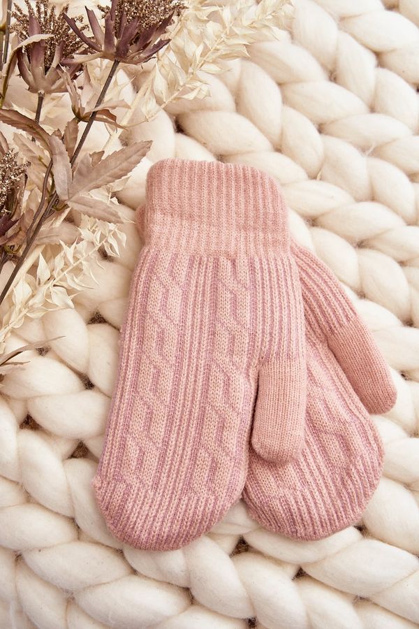 Kesi Warm women's one-finger gloves, pink