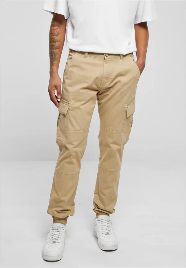 Urban Classics Washed Cargo Twill Jogging Pants Union Beige