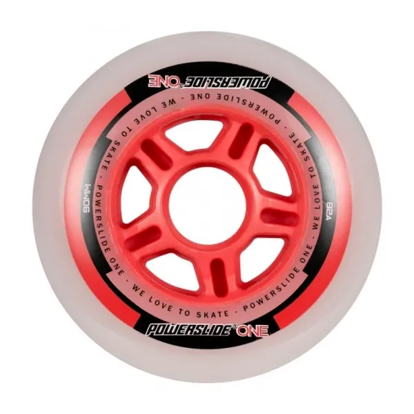 Powerslide Wheels with bearings Powerslide One Complete 84 mm 82A + ABEC 5 + 8 mm Spacer 8 pcs