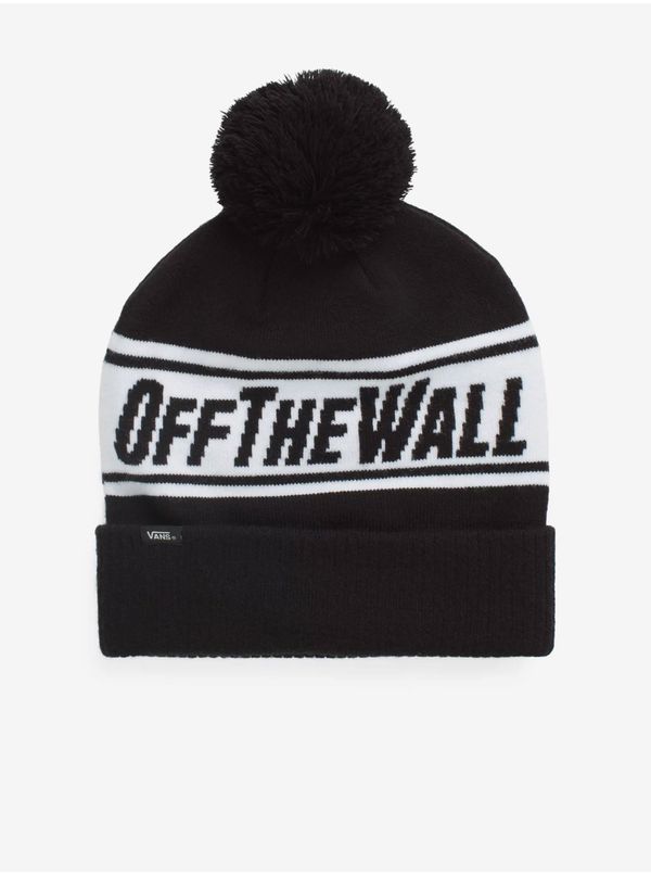 Vans White and Black Men's Patterned Winter Cap with Pompom VANS - Men