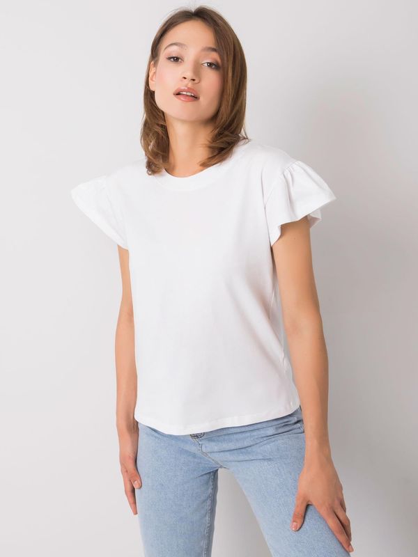 Fashionhunters White cotton blouse Ansley RUE PARIS