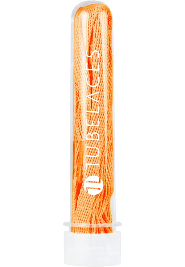 TUBELACES White Flat Neo-Orange
