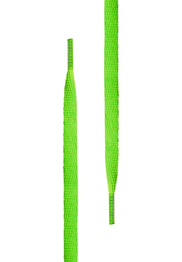 TUBELACES White Flat neon green