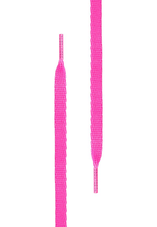 TUBELACES White flat neon pink