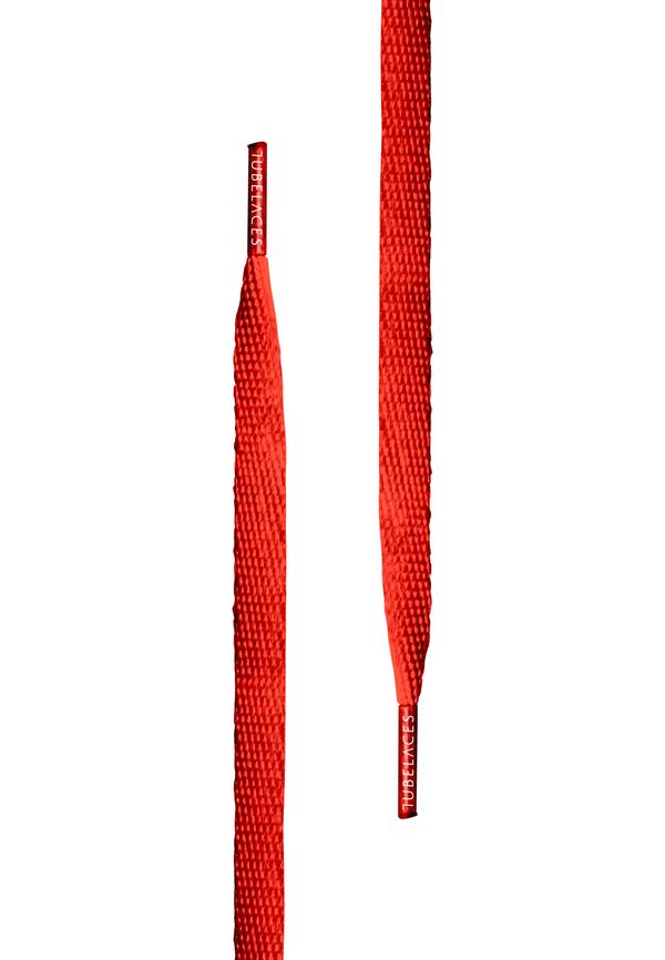 TUBELACES White Flat Red