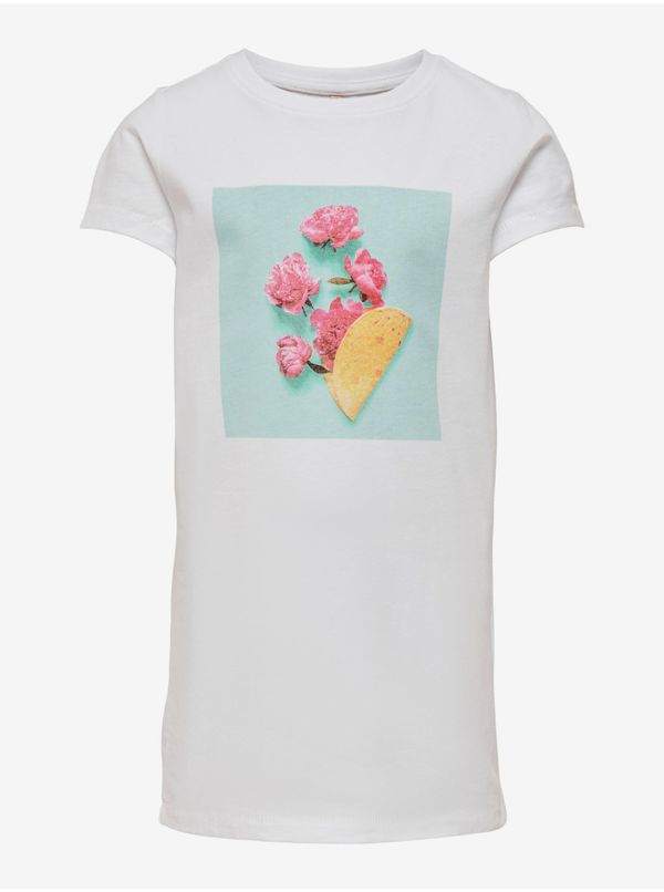 Only White girls' T-shirt ONLY Hazel - Girls