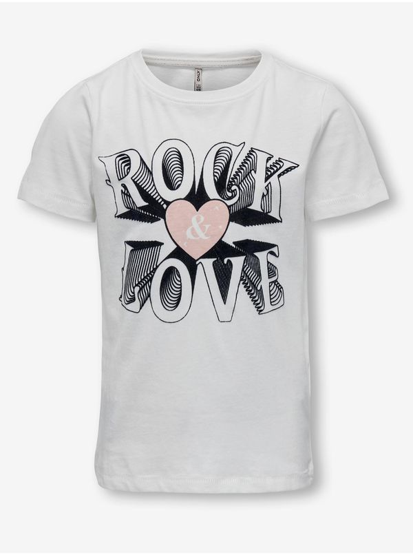 Only White Girls' T-Shirt ONLY Maggie - Girls