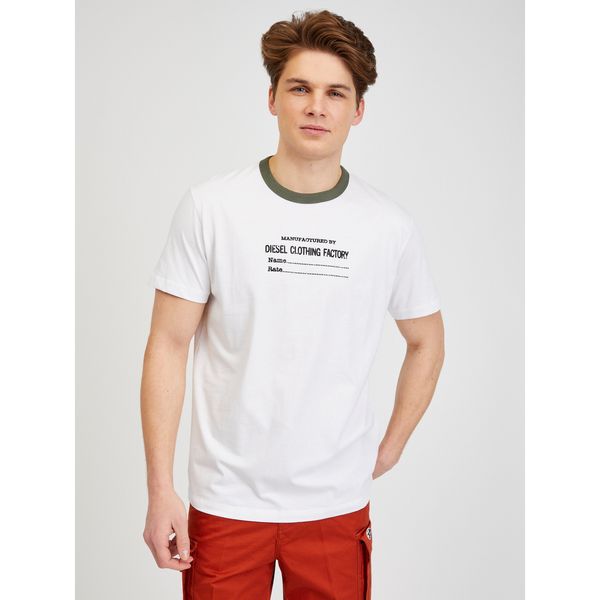 Diesel White Men's T-Shirt Diesel - Men