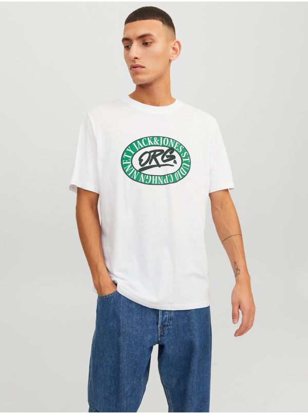 Jack & Jones White men's T-shirt Jack & Jones Arthur - Men's